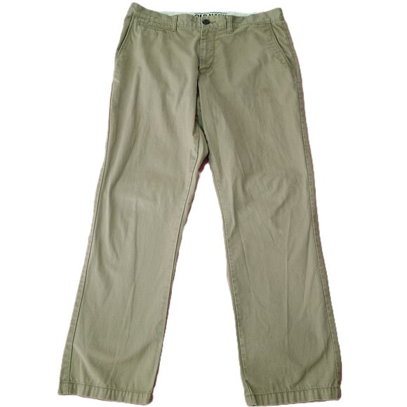 Old Navy Slim Fit Men's 32 x 30 Khaki Pants 5 Pockets 100% Cotton Classic Beige - Picture 1 of 11